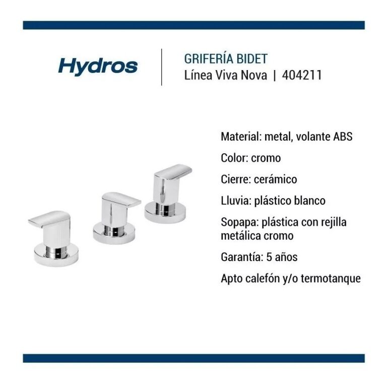 Griferia Hydros Viva Nova Bidet - Imagen 2