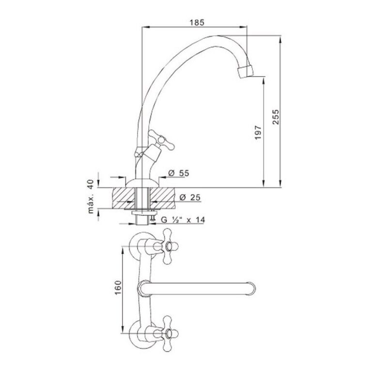 Grifería Fv Malena Cocina Mesada - Imagen 2