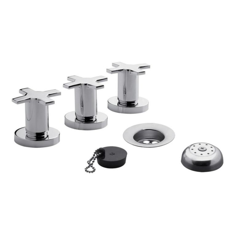 Griferia Fv Alerce Bidet Cruz Baño Garantía Metal 295/d7 Cr