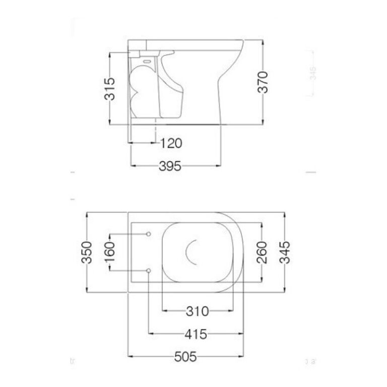 Inodoro Ferrum Bari Corto - Imagen 2