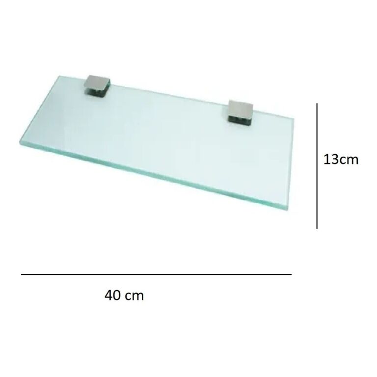 Repisa Etna Vidriada Metálica Baño Accesorio 3 Años Garantía - Imagen 2