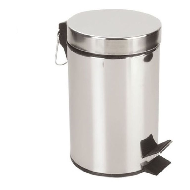 Cesto Tacho Basura Cromado 3 Lts Daccord Baño Cocina