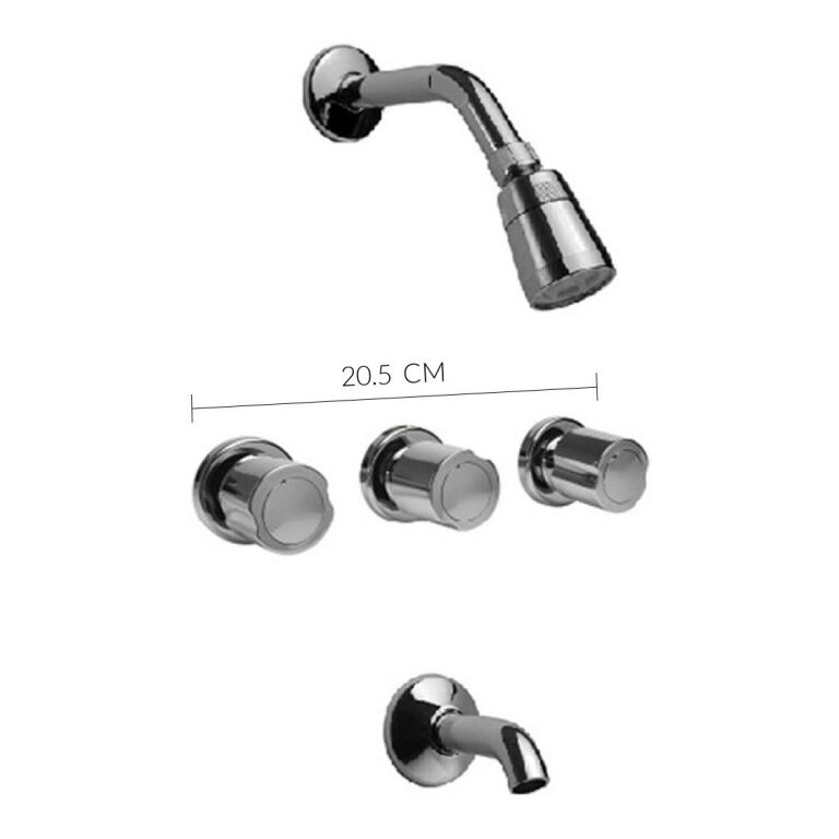 Griferia Latina Viva Plus Ducha Embutir Transferencia Metal - Imagen 2