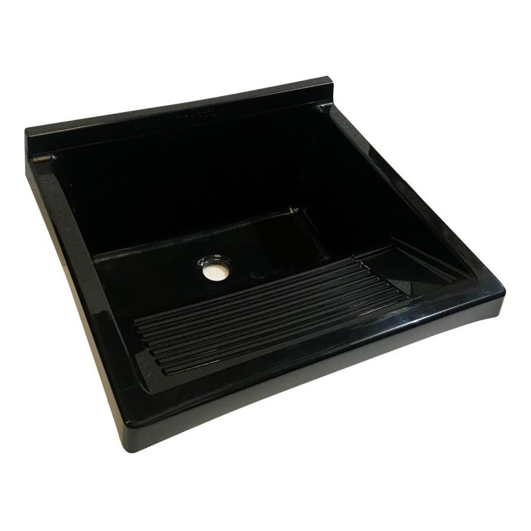 Bacha De Lavadero Ferrum Traful Pileta Negra Negro