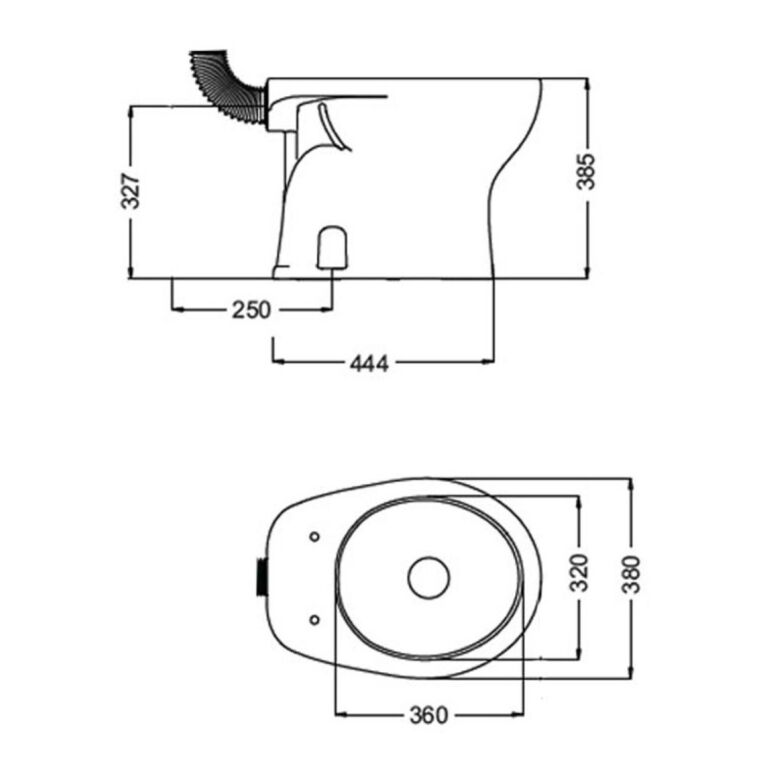 Inodoro Corto Ferrum Atuel Blanco Ifcm - Imagen 2