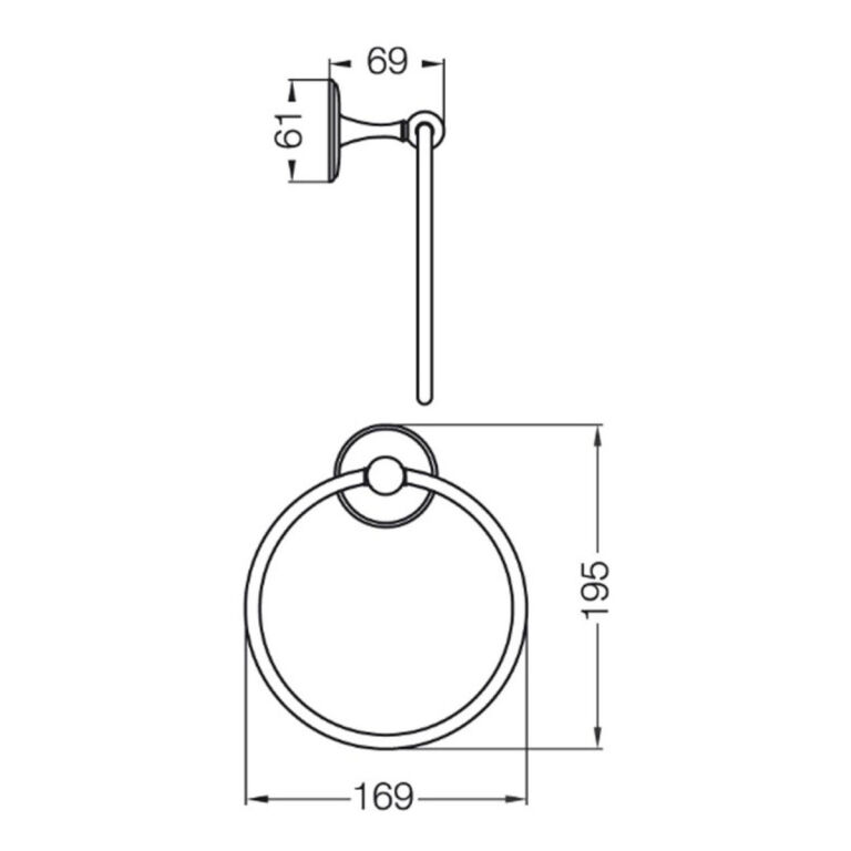 Aro Toallero Fv Mikka 162/31 Accesorios Metálico Cromo - Imagen 2
