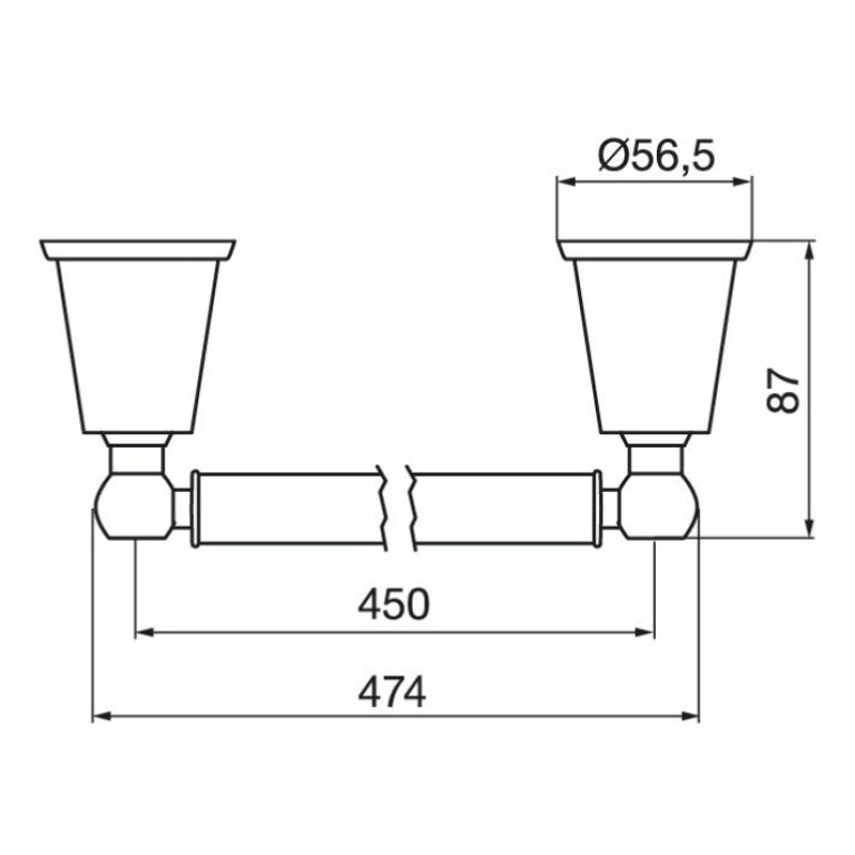 Toallero Barral Fv Chess Cromado Metálico 0164/84 De Baño - Imagen 2