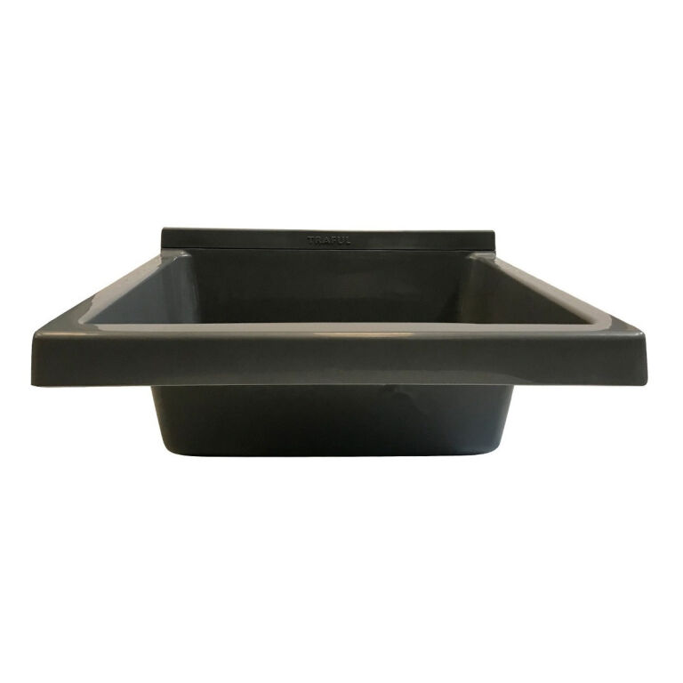 Bacha De Lavadero Ferrum Traful Pileta Gris - Imagen 2