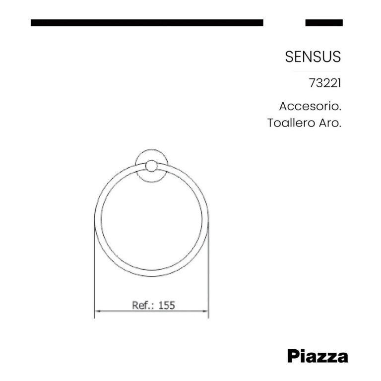 Juego De Accesorios De 4 Baño Piazza Sensus Cromo - Imagen 7
