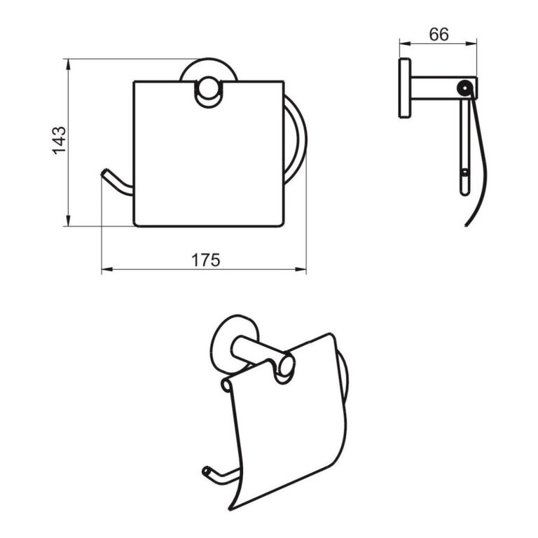 Portarrollo Piazza Dot Metálica Cromada 5 Años De Garantía - Imagen 2