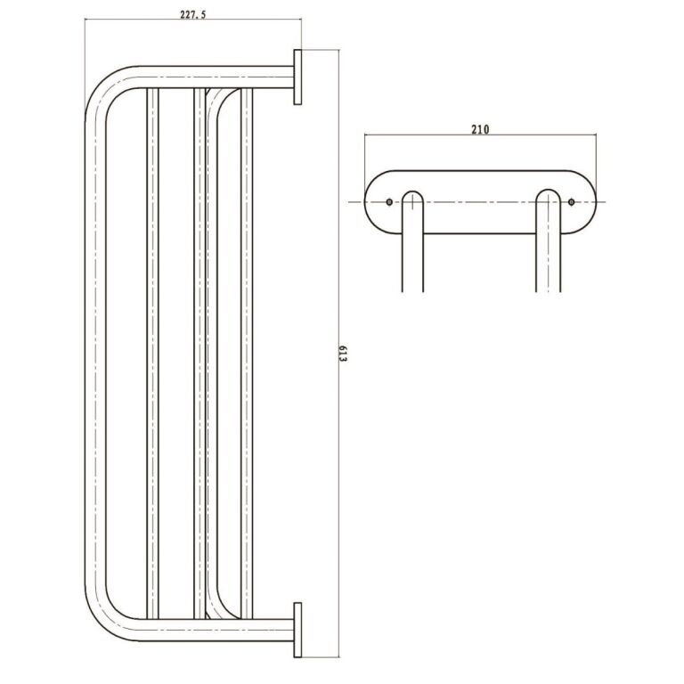 Repisa Toallero Con Barral Piazza Hydros Bronce Crom 62cm - Imagen 2