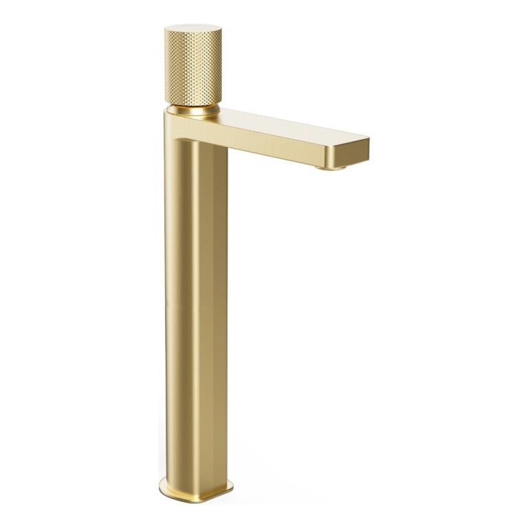 Griferia Hidromet Monocomando Texture Dorado Lavatorio Alto