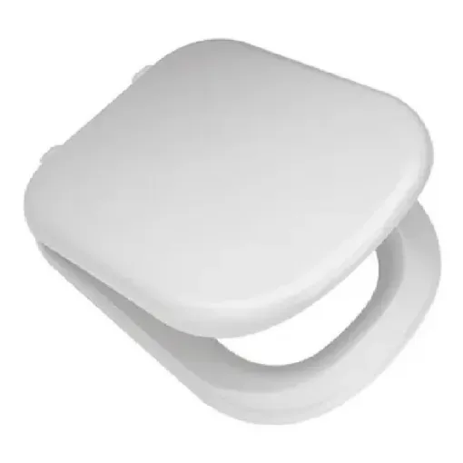 Asiento Tapa Inodoro Ferrum Bari De Colgar Color Blanco