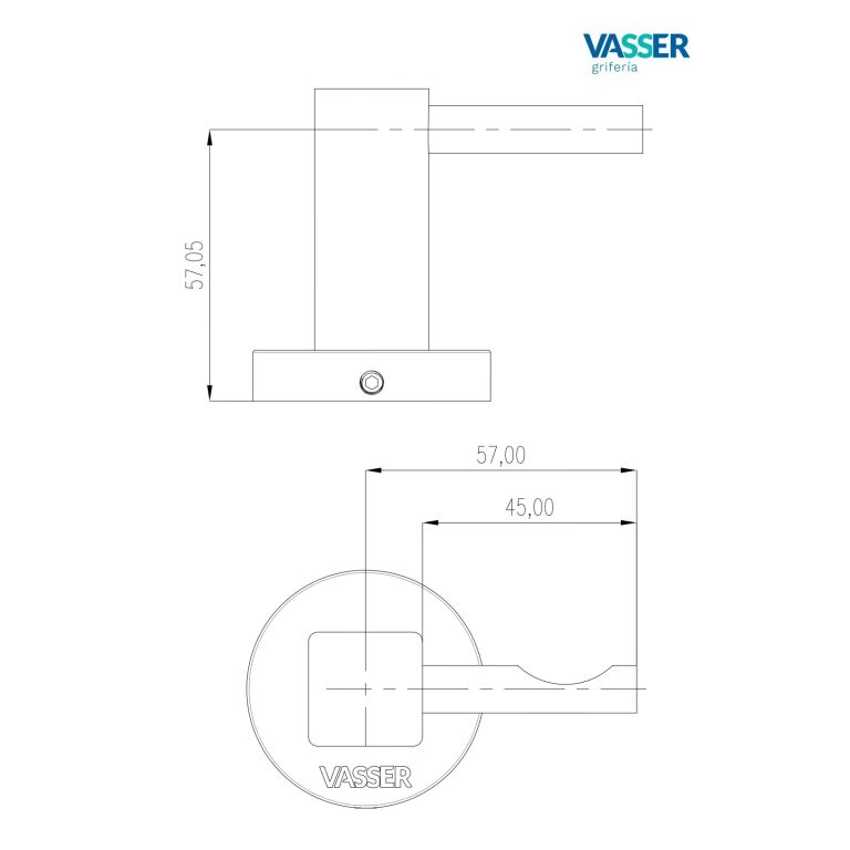 Percha Vasser Zafiro Accesorio Baño Metal 12/1829 - Imagen 2