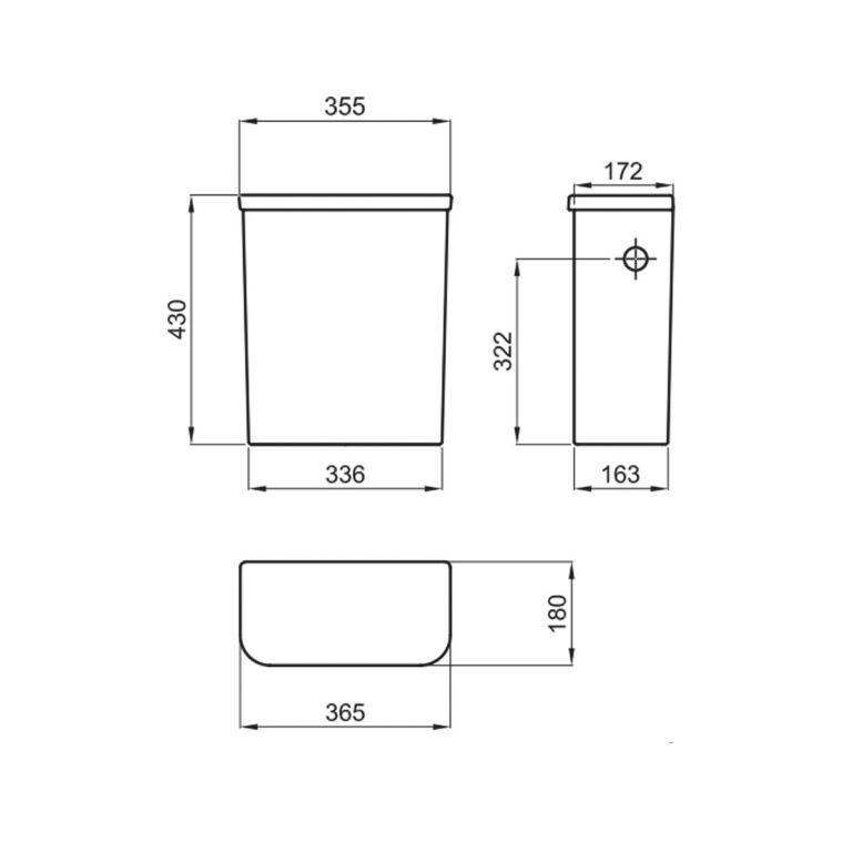 Deposito De Apoyo Dual Ferrum Trento Color Blanco Dew6f - Imagen 2