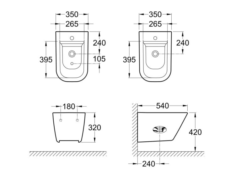 Bidet Suspendido Roca The Gap 1 Agujero Monocomando Blanco - Imagen 3