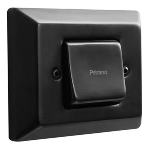 Válvula Peirano Descarga Inodoro Negro Tecno 02-010n