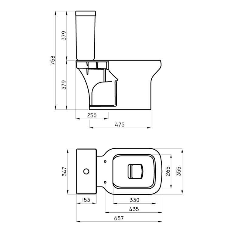 Combo Ferrum Limay Inodoro Largo + Deposito + Bidet - Imagen 2