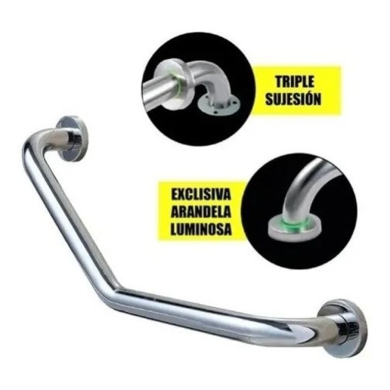 Agarradera Safe Acero Inoxidable Curva Ab-004 - Imagen 2