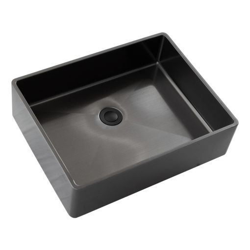 Bacha Mi Pileta Baño Apoyo Zingara 946 Black Rectangular