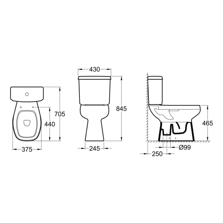 Kit Combo Roca Monaco Confort Inodoro largo + Depósito Dual + Asiento - Imagen 2