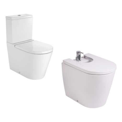 Combo Roca Inspira Inodoro Largo + Mochila + Bidet