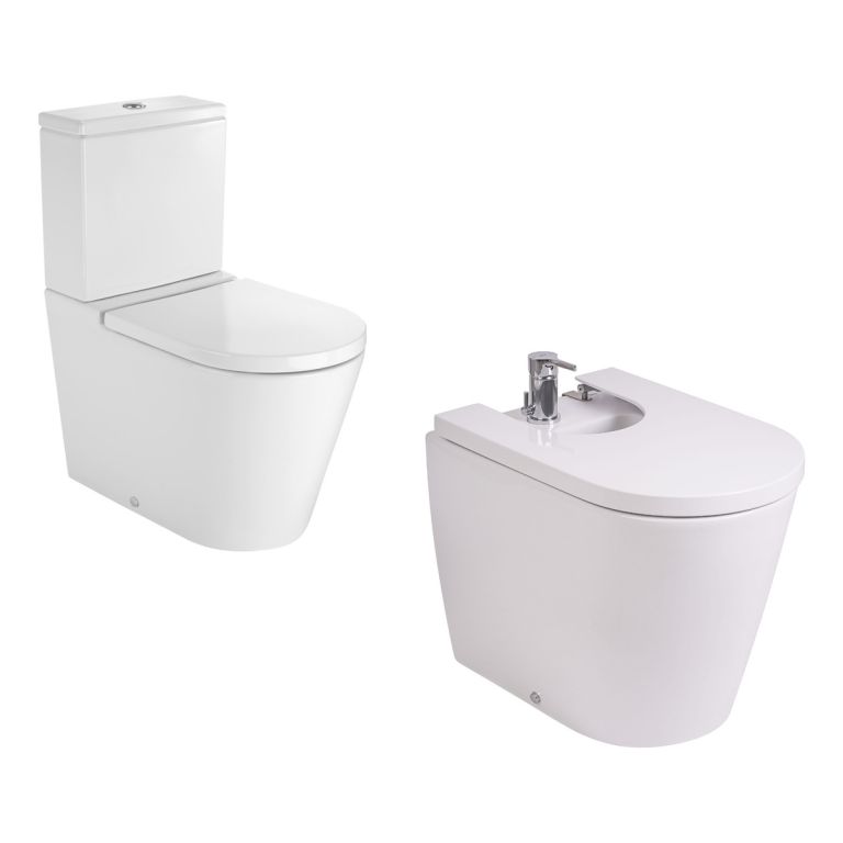 Combo Roca Inspira Inodoro Largo + Mochila + Bidet