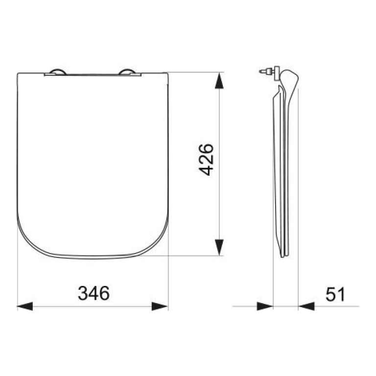 Tapa Asiento Inodoro Ferrum Temple Blanco Cierre Suave Tbxuf - Imagen 2