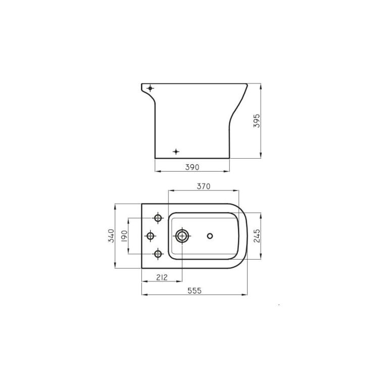 Bidet De 3 Agujeros Ferrum Temple Blanco Bba3x-b - Imagen 2