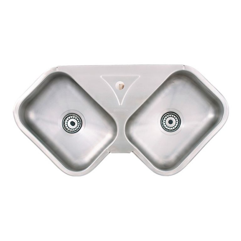 Bacha Esquinera Cocina Acero Mi Pileta Bajo Mesada 350 Lujo