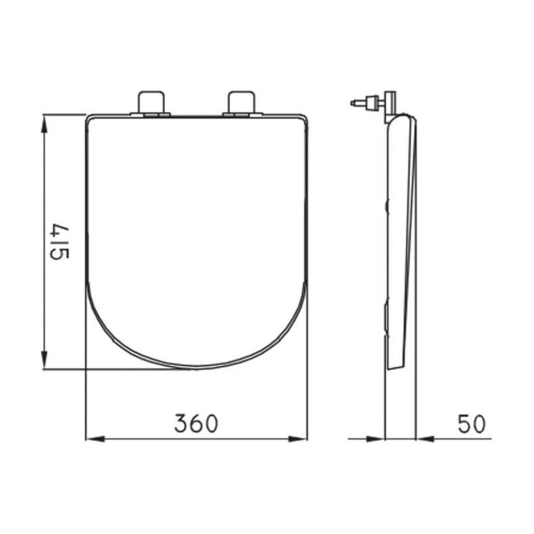 Asiento Tapa Inodoro Ferrum Bari Polipropileno Tkwp-b Blanco - Imagen 2