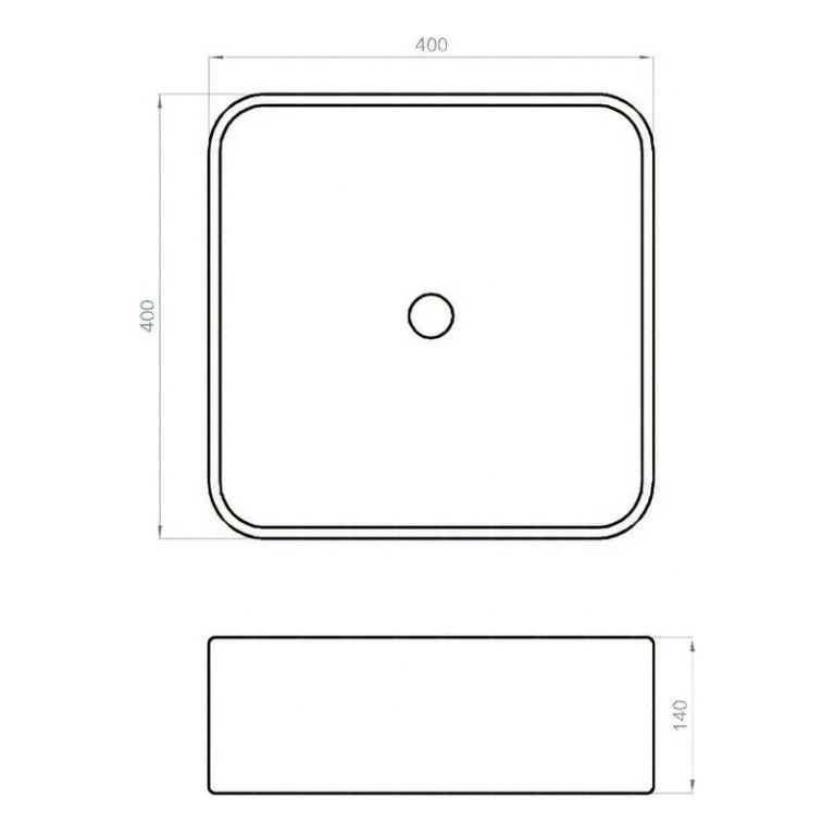 Bacha Ferrum Tori Lk394 Ceramica Blanco - Imagen 4