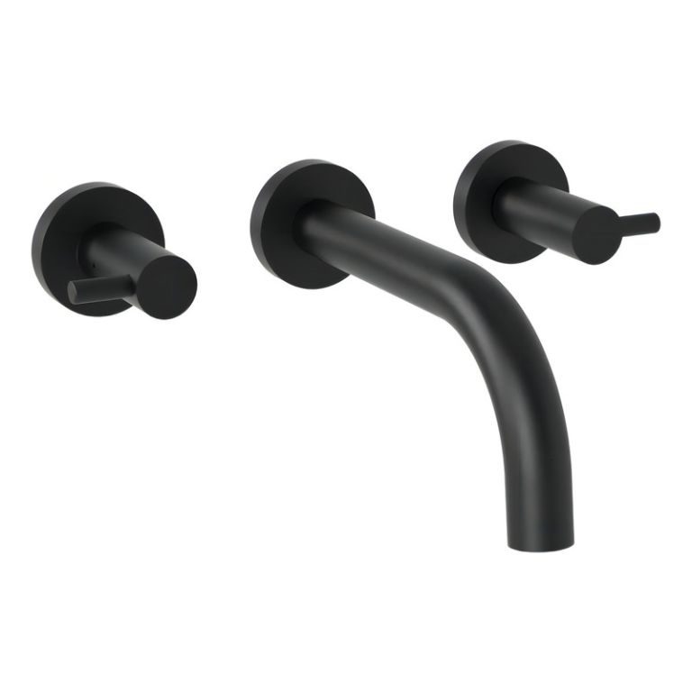 Grifería Hidromet Jet Black Lavatorio Pared