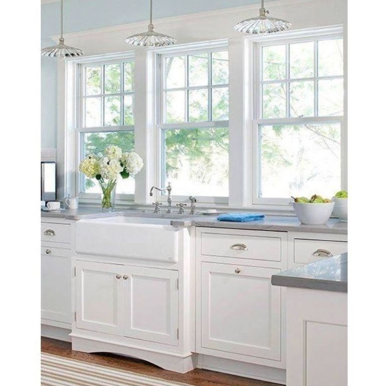 Bacha Cocina Ferrum Country Loza Blanca Lfcfb De Apoyo - Imagen 6