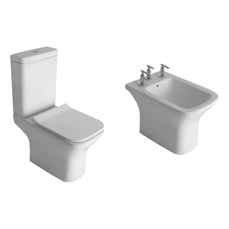 Combo Ferrum Temple Inodoro Largo + Depósito + Bidet 3 Aguje