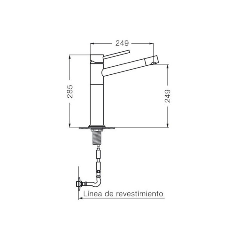 Griferia Fv Temple Vessel Lavatorio Alto 0411.02/87 Monocom - Imagen 2