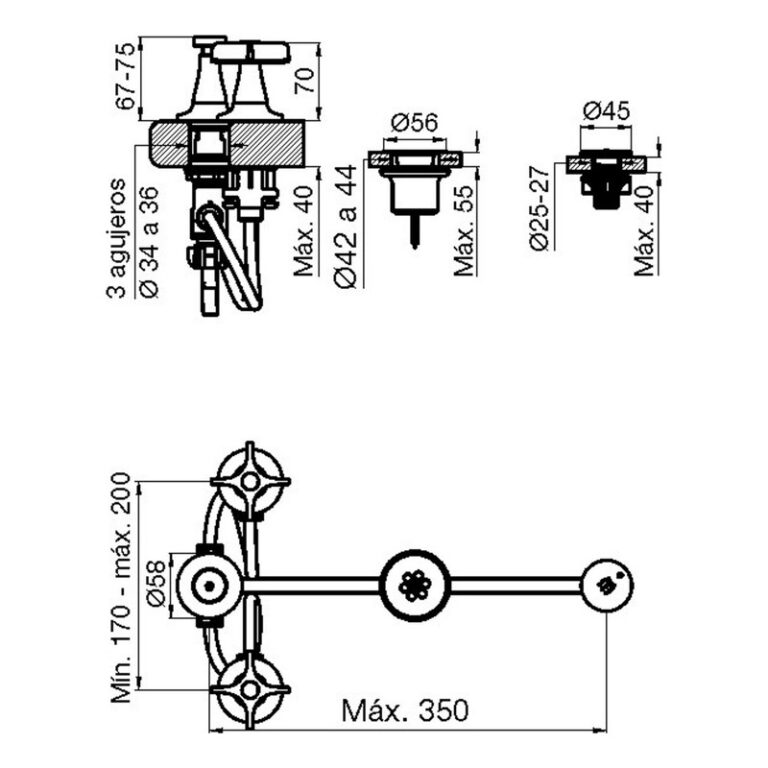 Griferia Fv Petalo Bidet Rojo-cromo 0295/m3-rc - Imagen 2
