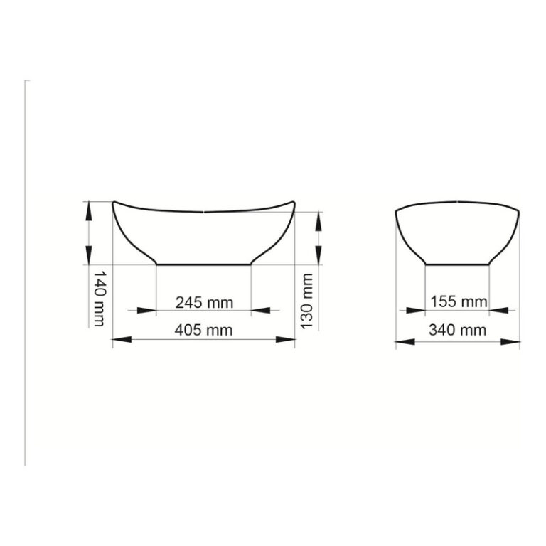 Bacha Piazza A082 De Apoyo Ovalada Blanca 41 X 33 X 14,5 Cm Loza Brillante Bano Apoyar - Imagen 2