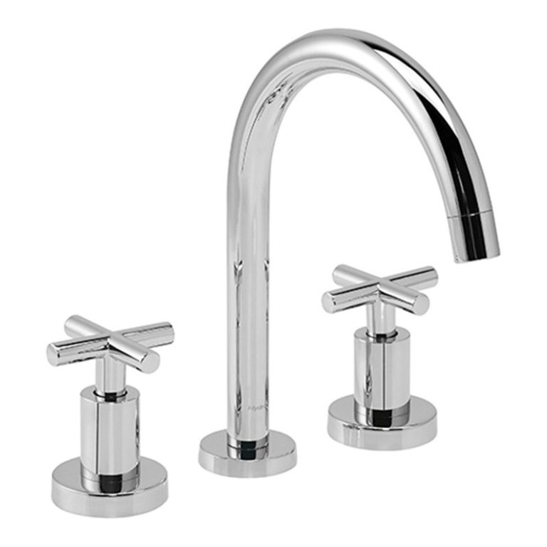 Griferia Hydros Novara Cruz Lavatorio Mesada Metalico Bano