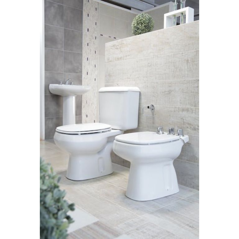 Combo Roca Monaco Inodoro Largo + Mochila Dual + Bidet - Imagen 4