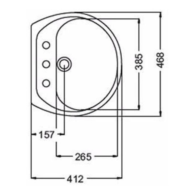 Lavatorio Ferrum Andina 1 O 3 Agujeros Loza Blanca - Imagen 3