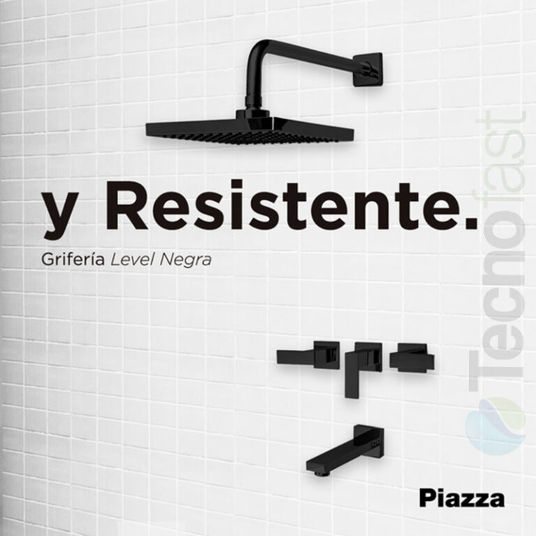 Griferia Piazza Hydros Level Ducha De Embutir Negro - Imagen 3