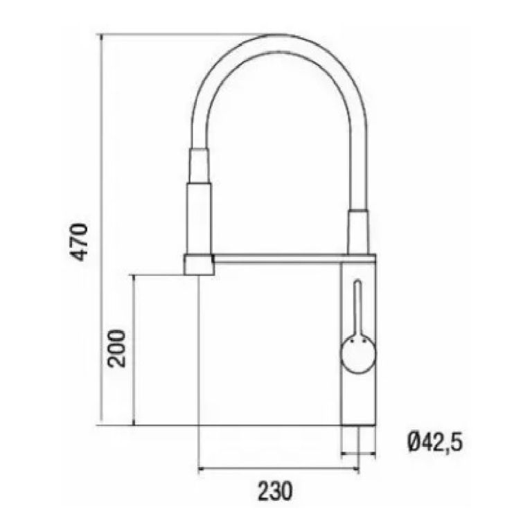 Griferia Piazza Kitchen Pro Gourmet Cocina Negro 10317ne - Imagen 2