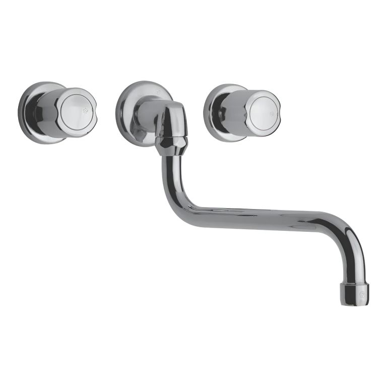 Grifería Fv Allegro Cocina Pared Pico Bajo Embutir 0403/15-CR