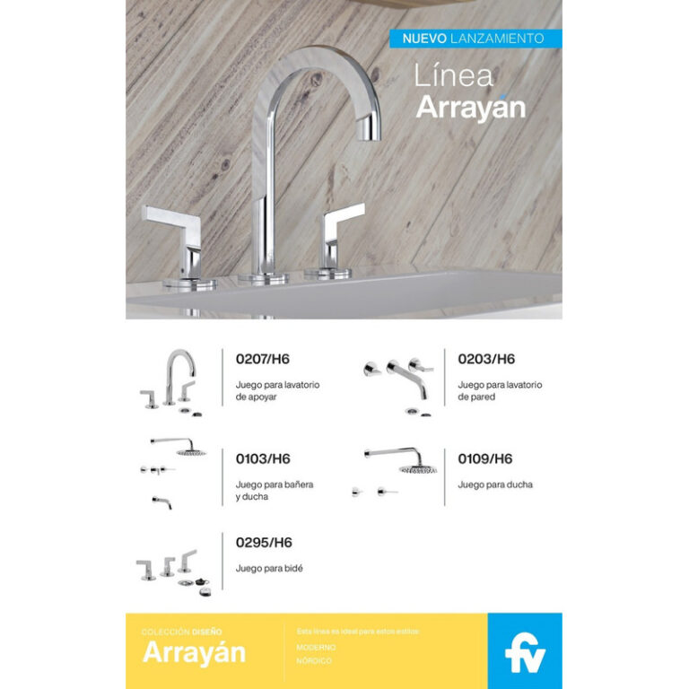 Griferia Fv Arrayan Ducha Con Transferencia Cromo 0103/h6 Pr - Imagen 4