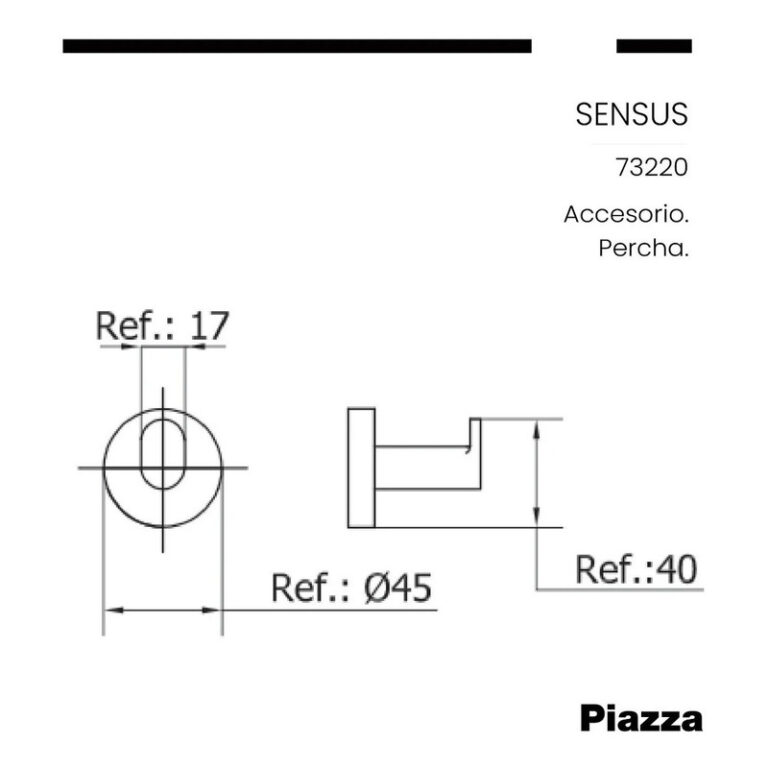 Juego De Accesorios Para Bano Piazza Sensus Cromo 6 - Imagen 7