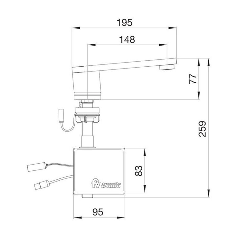 Griferia Fv Tronic Lavatorio Electronico 0363c.03-t - Imagen 2