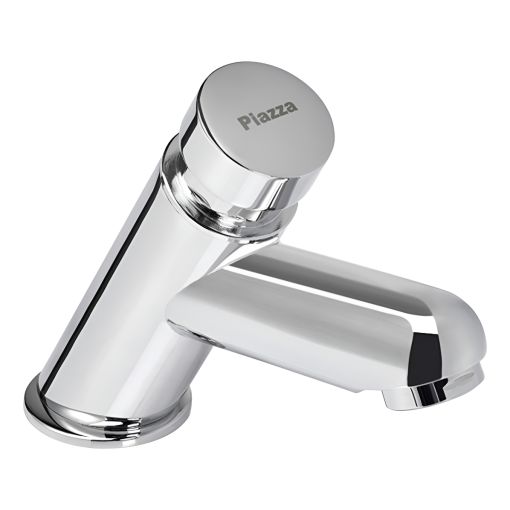 Griferia Piazza Temporizada Lavatorio Mesada Lujo 45° Cromo