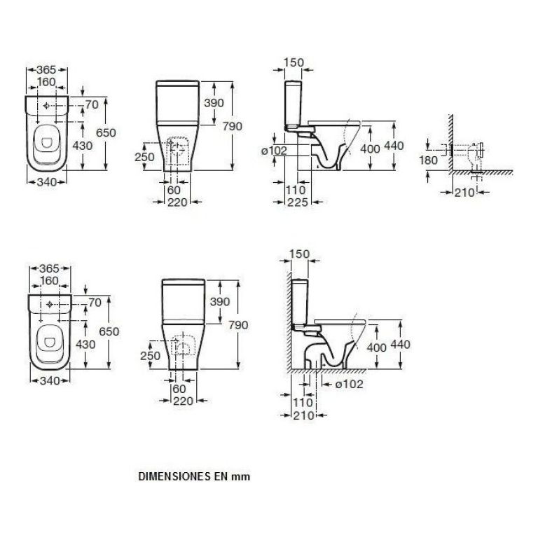Combo Roca The Gap Inodoro Largo + Deposito Dual - Imagen 3