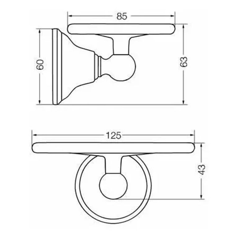 Jabonera Completa Fv Newport Baño Accesorio Acrílico - Imagen 2
